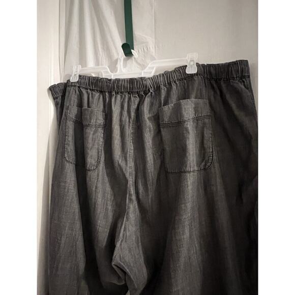 Eileen Fisher Gray Pull On Pants Drawstring Waist Straight Leg Sz 3x Minimalist - Picture 5 of 7